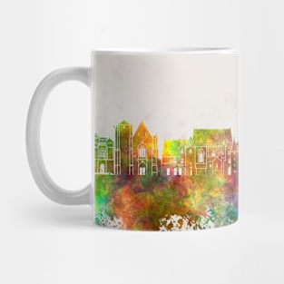 Angers skyline in watercolor background Mug